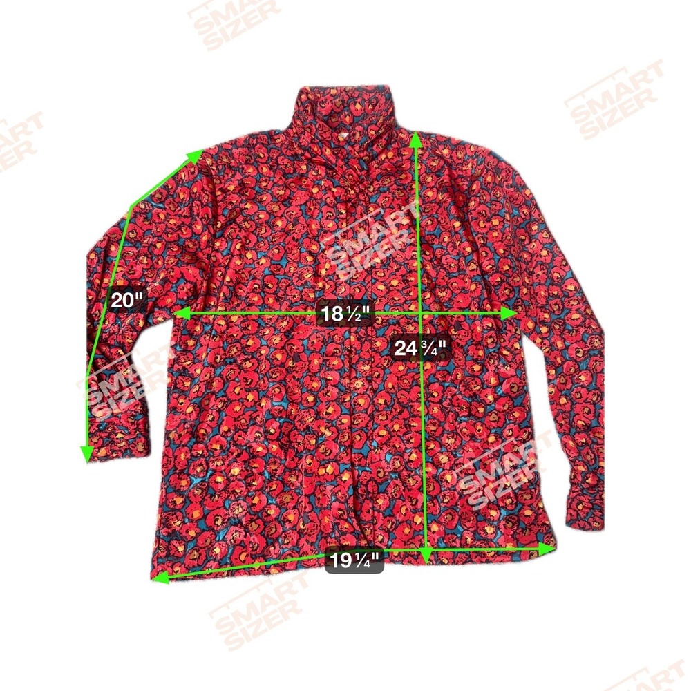 Vintage Diversity Women's 8P Button Up Blouse Colorful 100% Polyester - Picture 2 of 4